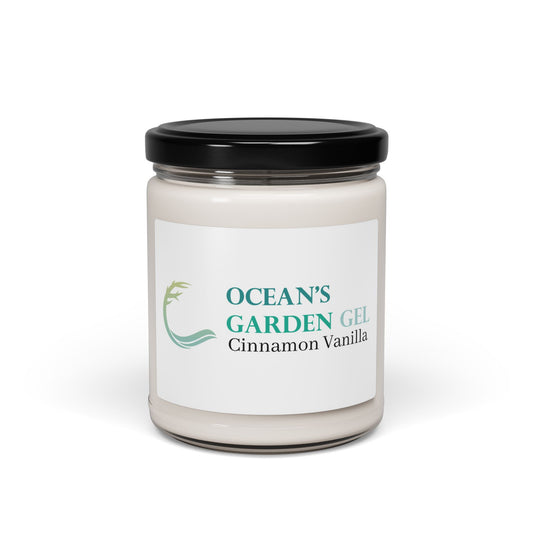 Ocean's Garden Gel Aromatherapy Soy Candle - Cinnamon Vanilla Scent