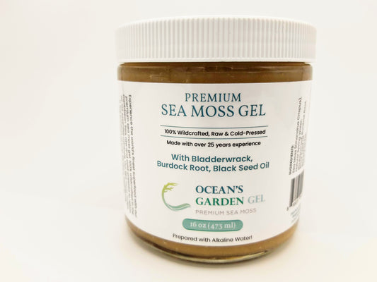 Premium Seamoss with Bladderwrack, Burdock root, and Blackseed Oil