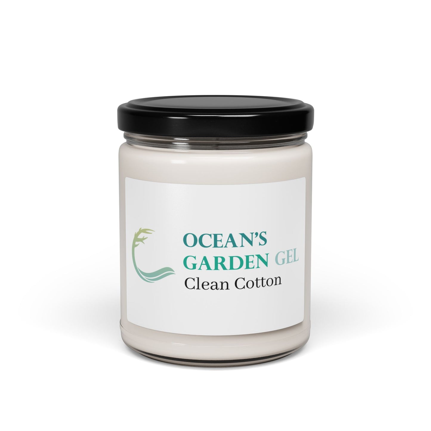 Ocean's Garden Gel Aromatherapy Soy Candle -Clean Cotton Scent