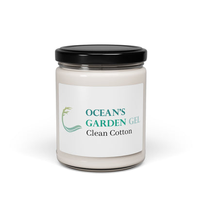 Ocean's Garden Gel Aromatherapy Soy Candle -Clean Cotton Scent
