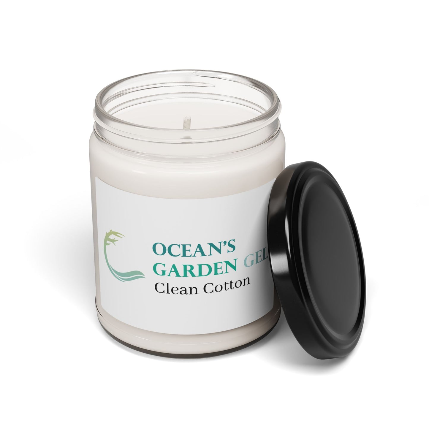 Ocean's Garden Gel Aromatherapy Soy Candle -Clean Cotton Scent