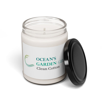 Ocean's Garden Gel Aromatherapy Soy Candle -Clean Cotton Scent