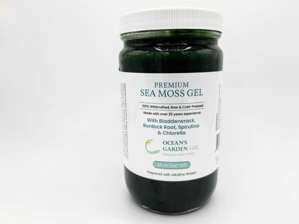 Premium Sea Moss with Bladderwrack, Burdock root, and Spirulina & Chlorella (Half Case)