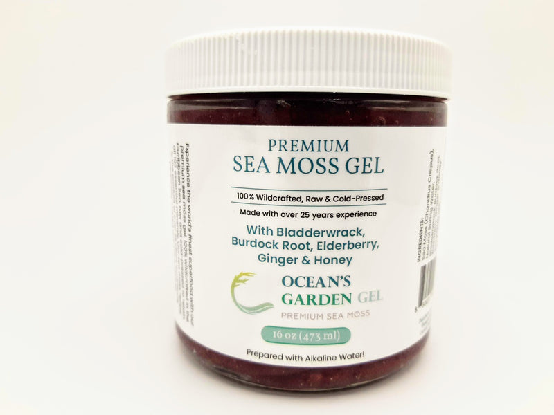 Premium Seamoss with Bladderwrack, Burdock root, and Elderberry, Ginger, and Honey