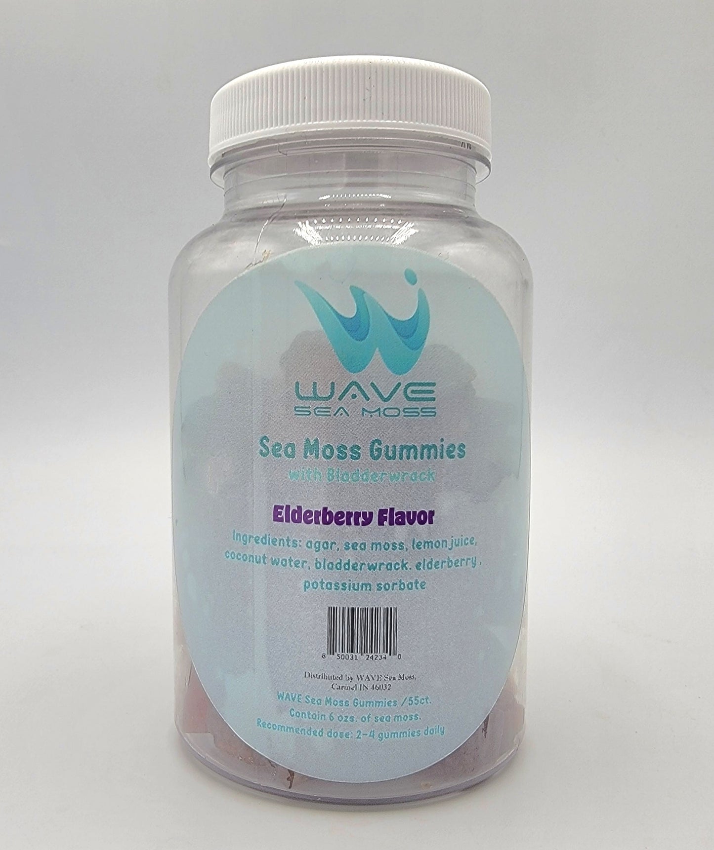WAVE Premium Sea Moss Elderberry Flavored Gummies (Half Case)
